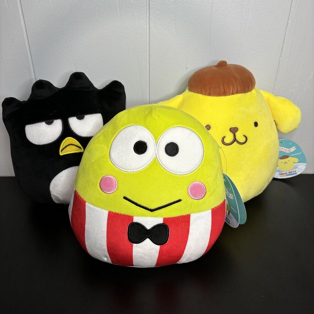Squishmallows Hello Kitty Friends Keroppi Pompompurin Badtz Maru Lot Of 3 NWT